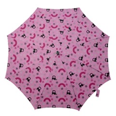 Music Stars Rose Pink Hook Handle Umbrellas (Medium)