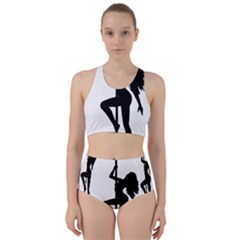 Dance Silhouette Pole Dancing Girl Racer Back Bikini Set by Alisyart