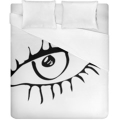 Drawn Eye Transparent Monster Big Duvet Cover (california King Size) by Alisyart