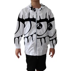 Drawn Eye Transparent Monster Big Hooded Wind Breaker (kids)