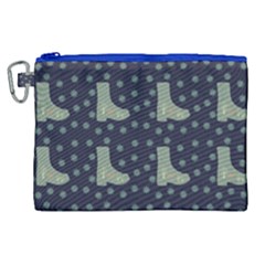 Blue Boots Canvas Cosmetic Bag (xl) by snowwhitegirl