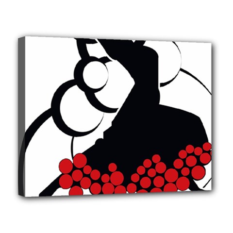 Flamenco Dancer Canvas 14  x 11 