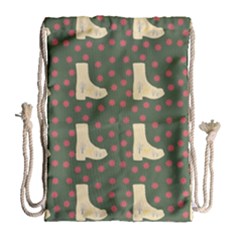 Green Boot Drawstring Bag (large) by snowwhitegirl