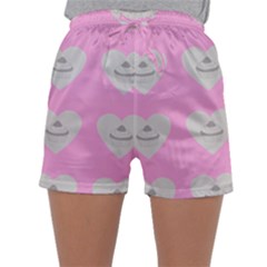 Cupcake Pink Grey Sleepwear Shorts by snowwhitegirl