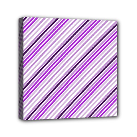 Purple Diagonal Lines Canvas Travel Bag