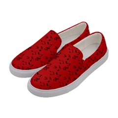 Red Music Women s Canvas Slip Ons by snowwhitegirl