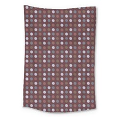 Grey Pink Lilac Brown Eggs On Brown Large Tapestry