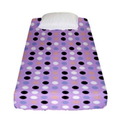 Black White Pink Blue Eggs On Violet Fitted Sheet (single Size) by snowwhitegirl