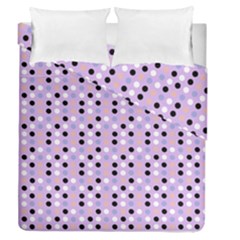 Black White Pink Blue Eggs On Violet Duvet Cover Double Side (queen Size) by snowwhitegirl