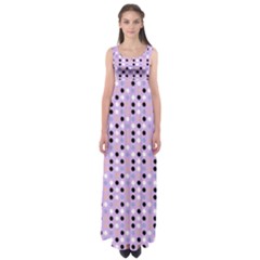 Black White Pink Blue Eggs On Violet Empire Waist Maxi Dress by snowwhitegirl