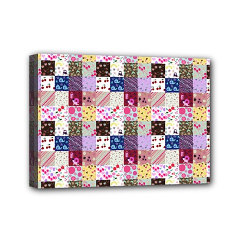 Quilt Of My Patterns Small Mini Canvas 7  X 5  by snowwhitegirl