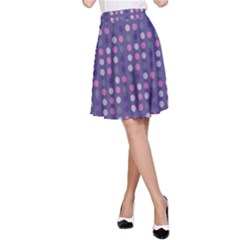 Violet Grey Purple Eggs On Grey Blue A-line Skirt by snowwhitegirl