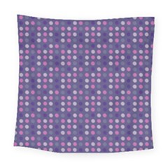 Violet Grey Purple Eggs On Grey Blue Square Tapestry (large)