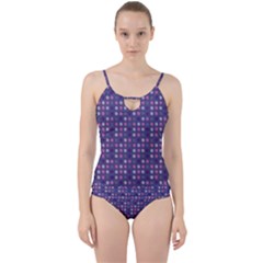 Violet Grey Purple Eggs On Grey Blue Cut Out Top Tankini Set by snowwhitegirl