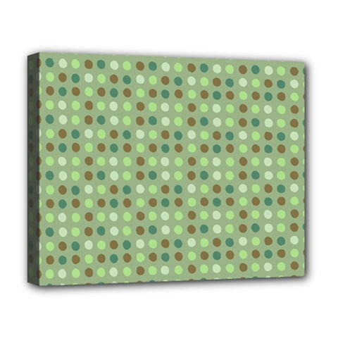 Green Brown  Eggs On Green Deluxe Canvas 20  X 16   by snowwhitegirl