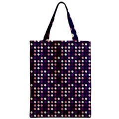 Peach Purple Eggs On Navy Blue Zipper Classic Tote Bag by snowwhitegirl