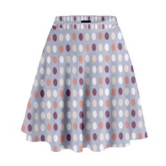 Pink Purple White Eggs On Lilac High Waist Skirt by snowwhitegirl