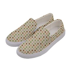 Green Brown Eggs Women s Canvas Slip Ons by snowwhitegirl