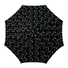 Black Music Notes Golf Umbrellas by snowwhitegirl