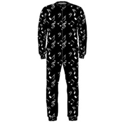 Black Music Notes Onepiece Jumpsuit (men) 