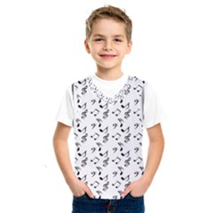 White Music Notes Kids  Sportswear by snowwhitegirl