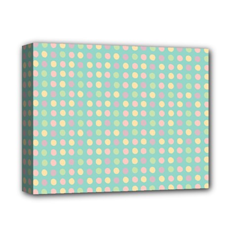 Pink Peach Green Eggs On Seafoam Deluxe Canvas 14  X 11  by snowwhitegirl