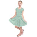 Pink Peach Green Eggs On Seafoam Kids  Short Sleeve Dress View1