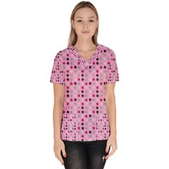 Grey Magenta Eggs On Pink Scrub Top by snowwhitegirl