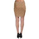Grey Brown Eggs On Beige Bodycon Skirt View2