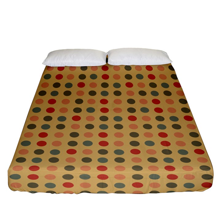 Grey Brown Eggs On Beige Fitted Sheet (Queen Size)