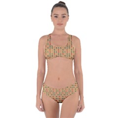 Grey Brown Eggs On Beige Criss Cross Bikini Set by snowwhitegirl