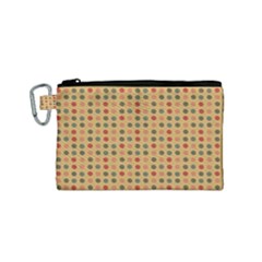 Grey Brown Eggs On Beige Canvas Cosmetic Bag (Small)