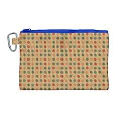 Grey Brown Eggs On Beige Canvas Cosmetic Bag (Large)