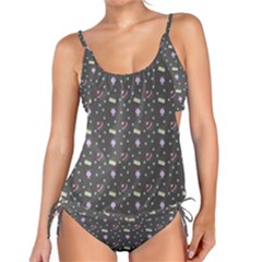 Cakes Yellow Pink Dot Sundaes Grey Tankini Set by snowwhitegirl