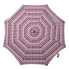 Pink Red Dots Hook Handle Umbrellas (medium) by snowwhitegirl