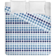 Blue Dots Duvet Cover Double Side (california King Size) by snowwhitegirl