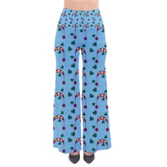 Winter Hat Red Green Hearts Snow Blue Pants