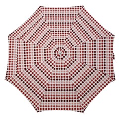 Reddish Dots Straight Umbrellas by snowwhitegirl