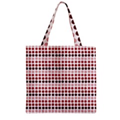 Reddish Dots Zipper Grocery Tote Bag