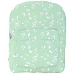 Mint Green White Music Full Print Backpack