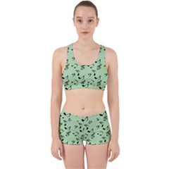 Mint Green Music Work It Out Sports Bra Set by snowwhitegirl