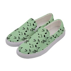 Mint Green Music Women s Canvas Slip Ons by snowwhitegirl