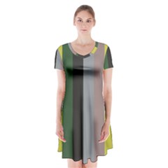 Sid Short Sleeve V-neck Flare Dress