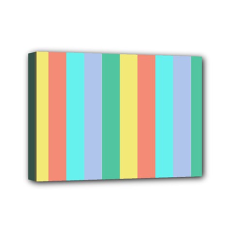 Summer Stripes Mini Canvas 7  X 5 