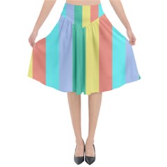Summer Stripes Flared Midi Skirt by snowwhitegirl