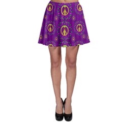 Peace Be With Us In Love And Understanding Skater Skirt by pepitasart