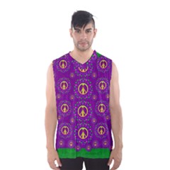 Peace Be With Us In Love And Understanding Men s Basketball Tank Top by pepitasart