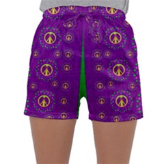 Peace Be With Us In Love And Understanding Sleepwear Shorts by pepitasart