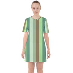 Pistachio Ice Cream Sixties Short Sleeve Mini Dress