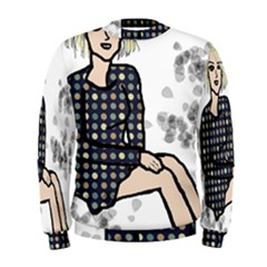 Girl Sitting Men s Sweatshirt by snowwhitegirl